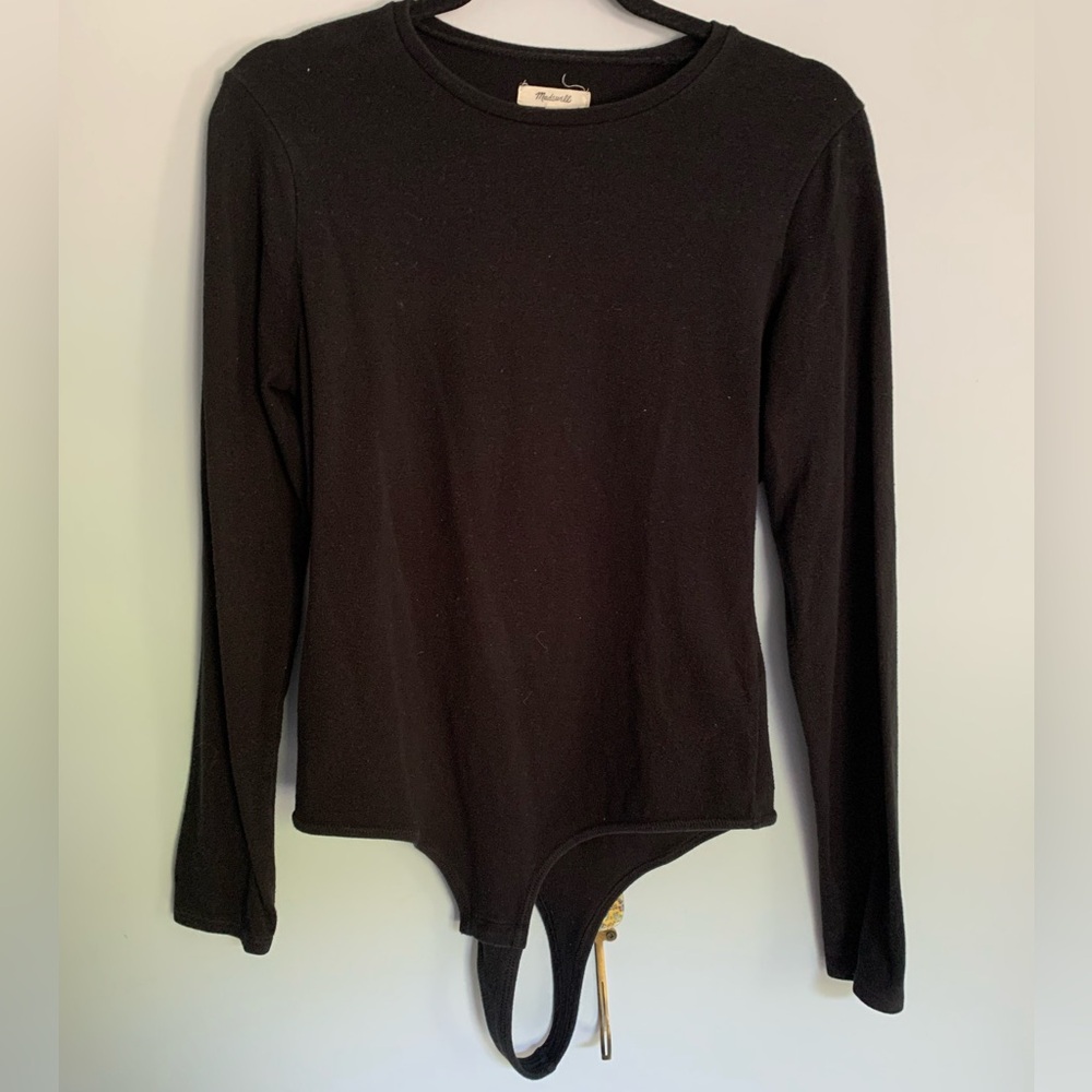 Madewell Black Long Sleeve Bodysuit
